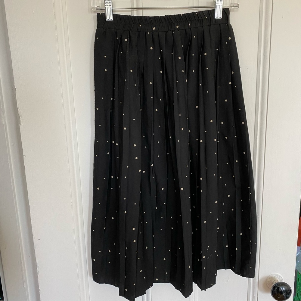Topshop polka dot midi skirt